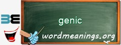 WordMeaning blackboard for genic